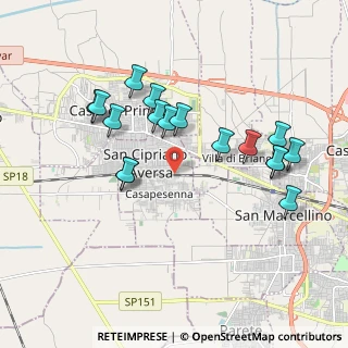 Mappa Via Fabozzi, 81030 Casapesenna CE, Italia (2.00529)