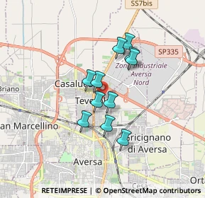 Mappa Via Cirillo, 81030 Teverola CE, Italia (1.34727)