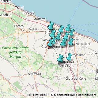 Mappa Viale dei Caduti, 70020 Toritto BA, Italia (11.0725)