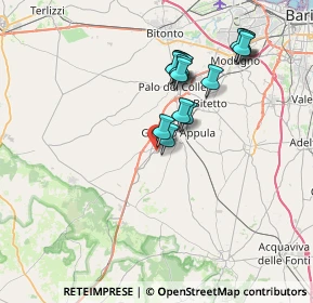 Mappa Via II Giugno, 70020 Toritto BA, Italia (7.20067)