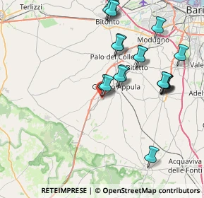 Mappa Via II Giugno, 70020 Toritto BA, Italia (8.821)