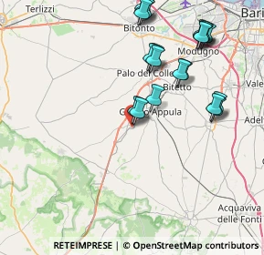 Mappa Via II Giugno, 70020 Toritto BA, Italia (9.3515)