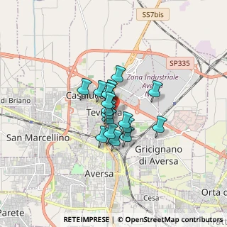 Mappa Via A. Poerio, 81030 Teverola CE, Italia (1.02222)