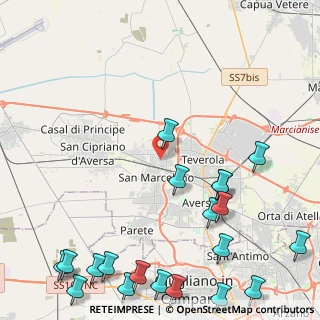 Mappa Via Vittorio Emanuele II, 81030 Frignano CE, Italia (6.9655)