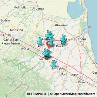 Mappa 48018 Granarolo RA, Italia (7.33417)