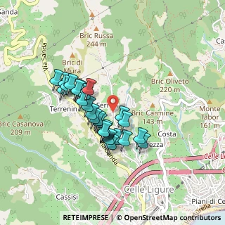 Mappa Via Ferrari, 17015 Celle Ligure SV, Italia (0.36786)