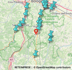 Mappa Via Fondovalle Savena, 40065 Pianoro BO, Italia (8.7275)