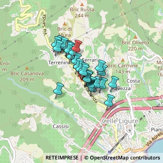 Mappa Via Sanda, 17015 Celle Ligure SV, Italia (0.27931)