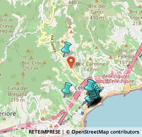 Mappa Via Sanda, 17015 Celle Ligure SV, Italia (1.067)