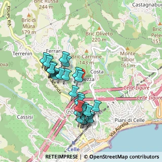 Mappa Via Lavadore, 17015 Celle Ligure SV, Italia (0.42759)