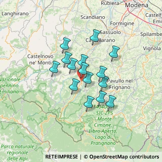 Mappa Via della Piscina, 41045 Montefiorino MO, Italia (10.10067)