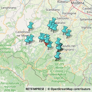Mappa Via della Piscina, 41045 Montefiorino MO, Italia (10.48)