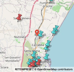 Mappa Via Guglielmo Marconi, 95016 Mascali CT, Italia (3.1525)