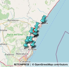 Mappa Via Giuseppe Mazzini, 95016 Mascali CT, Italia (9.93)