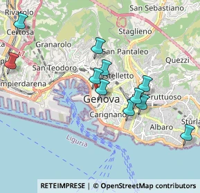 Mappa Salita all'Arcivescovado, 16123 Genova GE, Italia (1.86273)