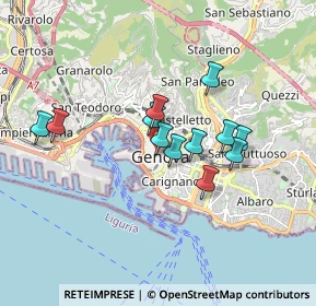 Mappa Salita All'Arcivescovato, 16123 Genova GE, Italia (1.42083)