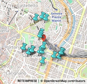 Mappa Via Edmondo de Amicis, 16122 Genova GE, Italia (0.423)