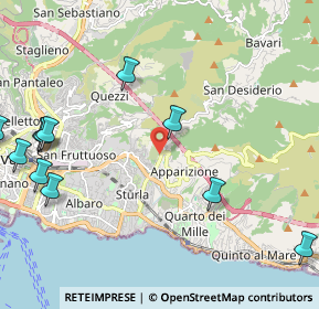 Mappa Via Posalunga, 16133 Genova GE, Italia (2.98667)