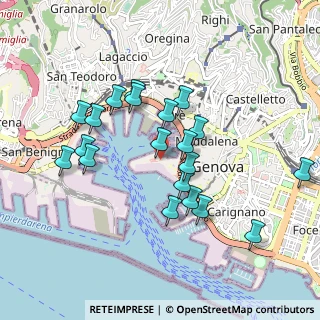 Mappa Via alla Calata Mandraccio, 16128 Genova GE, Italia (0.8825)