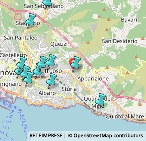 Mappa Via Giuseppe Sapeto, 16132 Genova GE, Italia (2.3225)