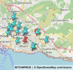 Mappa Via Giuseppe Sapeto, 16132 Genova GE, Italia (2.06667)