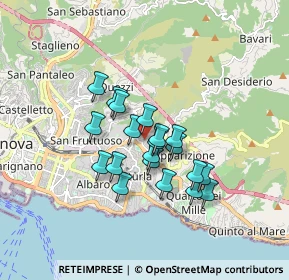 Mappa Via Giuseppe Sapeto, 16132 Genova GE, Italia (1.304)