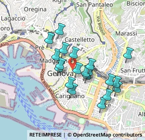 Mappa Via Pammatone, 16121 Genova GE, Italia (0.762)
