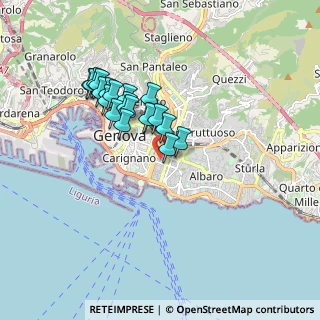 Mappa Genova, 16129 Genova GE, Italia (1.5075)
