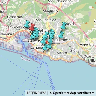 Mappa Via 8, 16129 Genova GE, Italia (1.25667)