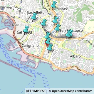 Mappa Via Marcello Staglieno, 16121 Genova GE, Italia (0.87091)