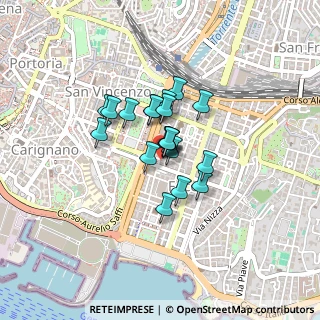 Mappa Via Marcello Staglieno, 16121 Genova GE, Italia (0.255)