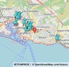 Mappa Via Giuseppe Casaregis, 16100 Genova GE, Italia (1.73364)
