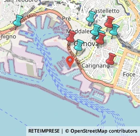 Mappa Via Al Molo Giano, 16123 Genova GE, Italia (1.10091)