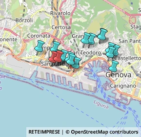 Mappa Via Carpaneto, 16149 Genova GE, Italia (1.2865)