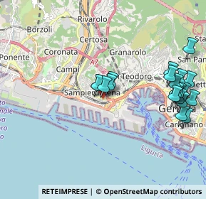 Mappa Via Privata Chiesa delle Grazie, 16149 Genova GE, Italia (2.2375)