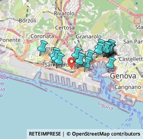 Mappa Via Privata Chiesa delle Grazie, 16149 Genova GE, Italia (1.4395)