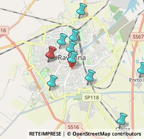 Mappa Via Castel San Pietro, 48121 Ravenna RA, Italia (1.8)