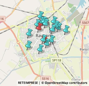 Mappa Via Castel San Pietro, 48121 Ravenna RA, Italia (1.29235)
