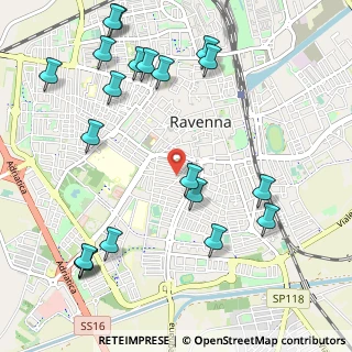 Mappa Via Podgora, 48121 Ravenna RA, Italia (1.3415)