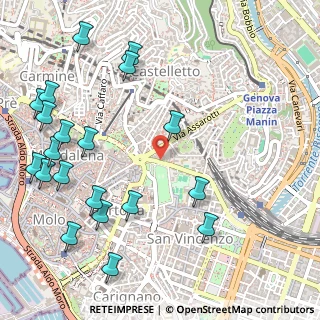 Mappa Via dei Santi Giacomo e Filippo, 16122 Genova GE, Italia (0.6975)