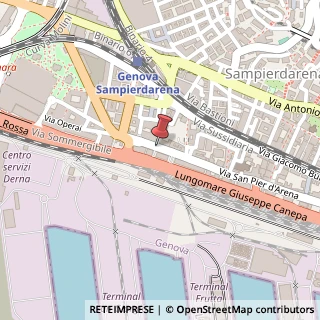Mappa Via San Pier d'Arena, 70 R, 16149 Genova, Genova (Liguria)