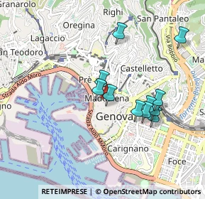 Mappa Via delle Vigne, 16123 Genova GE, Italia (0.81273)