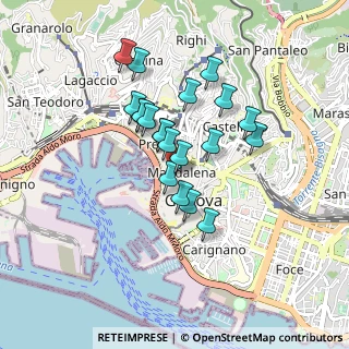 Mappa Via delle Vigne, 16123 Genova GE, Italia (0.697)