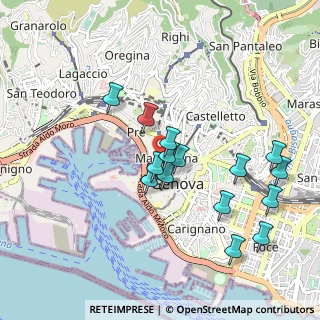 Mappa Via delle Vigne, 16123 Genova GE, Italia (0.88688)