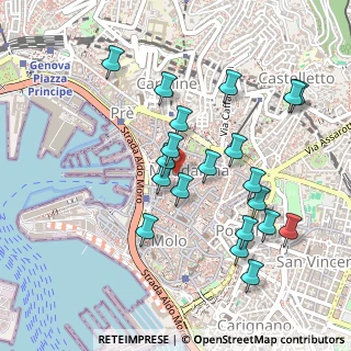 Mappa Via delle Vigne, 16123 Genova GE, Italia (0.49)