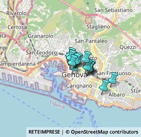 Mappa Via delle Vigne, 16123 Genova GE, Italia (0.77375)