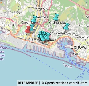 Mappa Piazza Tre Ponti, 16149 Genova GE, Italia (0.95667)