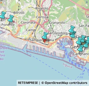 Mappa Piazza Tre Ponti, 16149 Genova GE, Italia (3.20385)