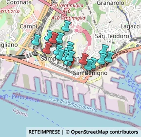 Mappa Piazza Tre Ponti, 16149 Genova GE, Italia (0.6)