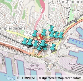 Mappa Via Antonio Cantore, 16126 Genova GE, Italia (0.289)